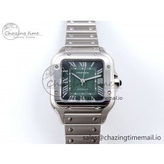 [AF공장]까르띠에 산토스 35mm Green Dial on SS SmartLinks Bracelet MIYOTA 9015