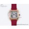 [AF공장]까르띠에 산토스 뒤몽 31.4mm RG Silver Dial on Red Fabric Strap A157