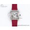 [AF공장]까르띠에 산토스 뒤몽 27.5mm Silver Dial on Red Fabric Strap A157