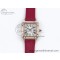 [AF공장]까르띠에 산토스 뒤몽 27.5mm RG Silver Dial on Red Fabric Strap A157