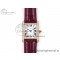 [AF공장]까르띠에 탱크머스트 RG 22mm White Dial Diamonds Bezel on Red Leather Strap Ronda Quartz