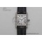 [K11공장]까르띠에 탱크머스트 Large White Dial Diamonds Bezel on Croc Leather Strap Ronda Quartz