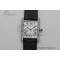 [K11공장]까르띠에 탱크머스트 Large White Dial Diamonds Bezel on Satin Leather Strap Ronda Quartz