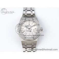 [IPF공장] 로얄오크 15450 다이아베젤 화이트 다이얼 37mm 15450 SS Diamonds Bezel IPF Best Edition White Dial on SS Bracelet SA3120 Super Clone