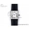 [AF공장]까르띠에 탱크솔로 Ladies 28mm White Dial Diamonds Bezel on Black Leather Strap Ronda Quartz