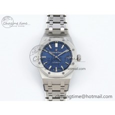 [ZF공장] 로얄오크 15450 블루 다이얼 37mm 15450 SS ZF 1:1 Best Edition Blue Textured Dial on SS Bracelet SA3120 Super Clone