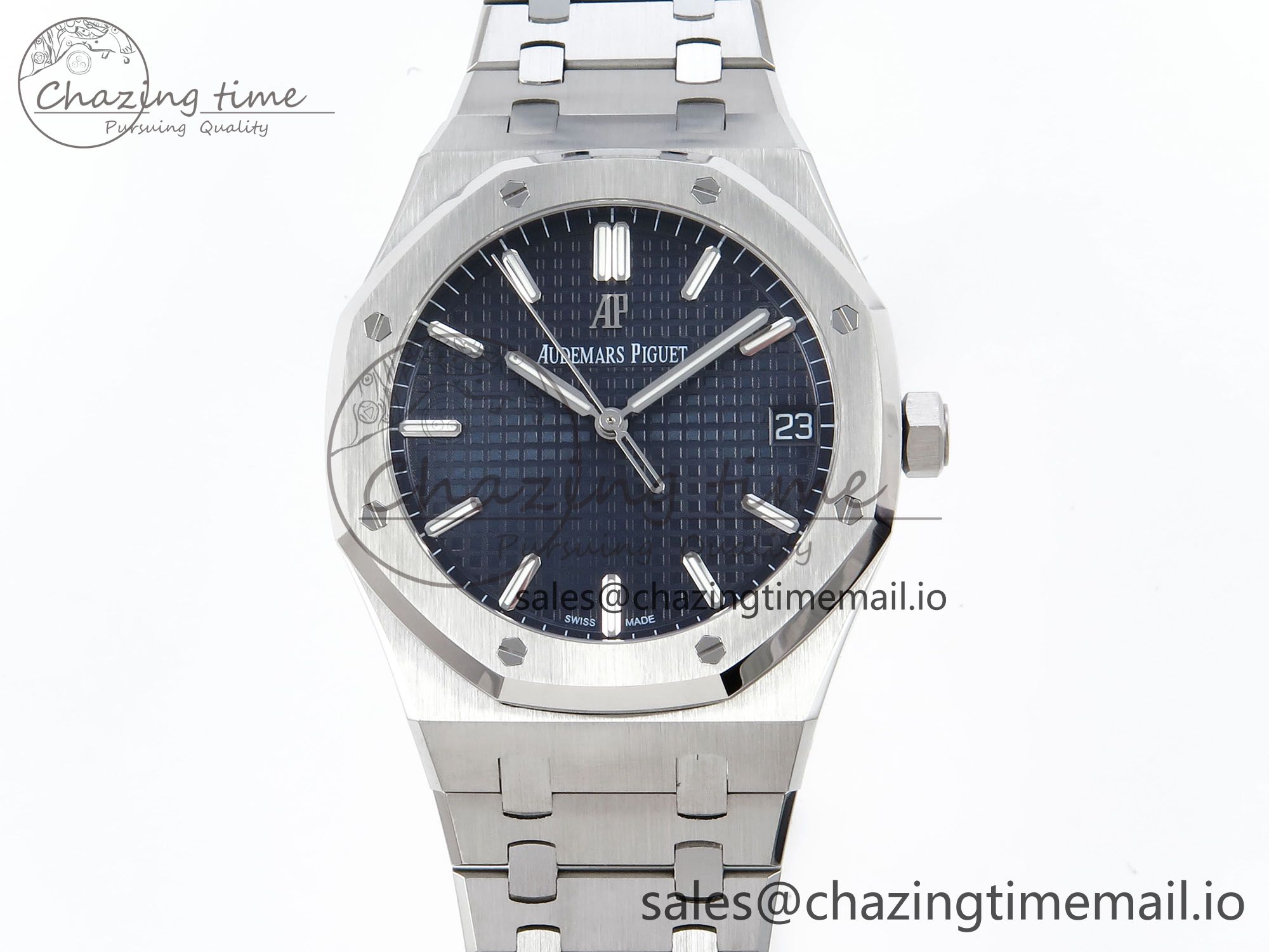 [APS공장] 로얄오크 15500 블루 다이얼 41mm 15500 SS APSF 1:1 Best Edition Blue Dial on SS Bracelet SA4302 Super Clone