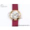 [AF공장]까르띠에 발롱블루 30mm RG Silvered Dial on Red Fabric Strap Ronda Quartz