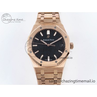 [APS공장] 로얄오크 15500 블랙 다이얼 로즈골드 금통 41mm 15500 RG APSF 1:1 Best Edition Black Dial on RG Bracelet SA4302 Super Clon