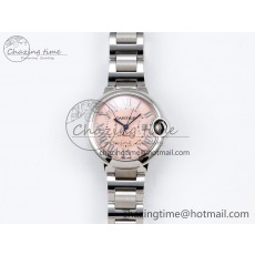 [AF공장]까르띠에 발롱블루 33mm Pink Dial on SS Bracelet SEIKO NH05A