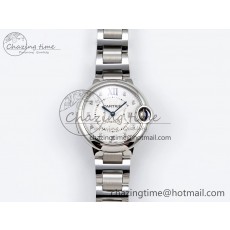 [AF공장]까르띠에 발롱블루 33mm White Diamonds Dial on SS Bracelet SEIKO NH05A