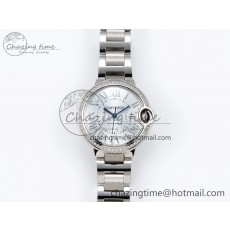 [AF공장]까르띠에 발롱블루 33mm Silver Dial Diamonds Bezel on SS Bracelet SEIKO NH05A