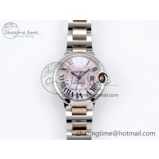 [AF공장]까르띠에 발롱블루 33mm Pink MOP Dial on SS/RG Bracelet SEIKO NH05A