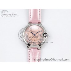 [AF공장]까르띠에 발롱블루 33mm Pink Dial on Pink Leather Strap SEIKO NH05A