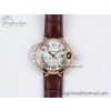 [AF공장]까르띠에 발롱블루 33mm RG Silver Dial on Brown Leather Strap SEIKO NH05A