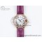 [AF공장]까르띠에 발롱블루 33mm RG Silver Dial Diamonds Bezel on Purple Leather Strap SEIKO NH05A