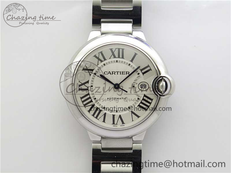 [AF공장]까르띠에 발롱블루 42mm White Texture Dial on SS Bracelet A2824