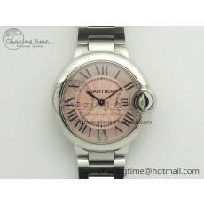 [AF공장]까르띠에 발롱블루 33mm Pink Textured Dial on SS Bracelet Jap Quartz