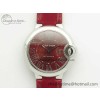 [AF공장]까르띠에 발롱블루 33mm Red Dial on Red Croc Leather Strap SEIKO NH05A