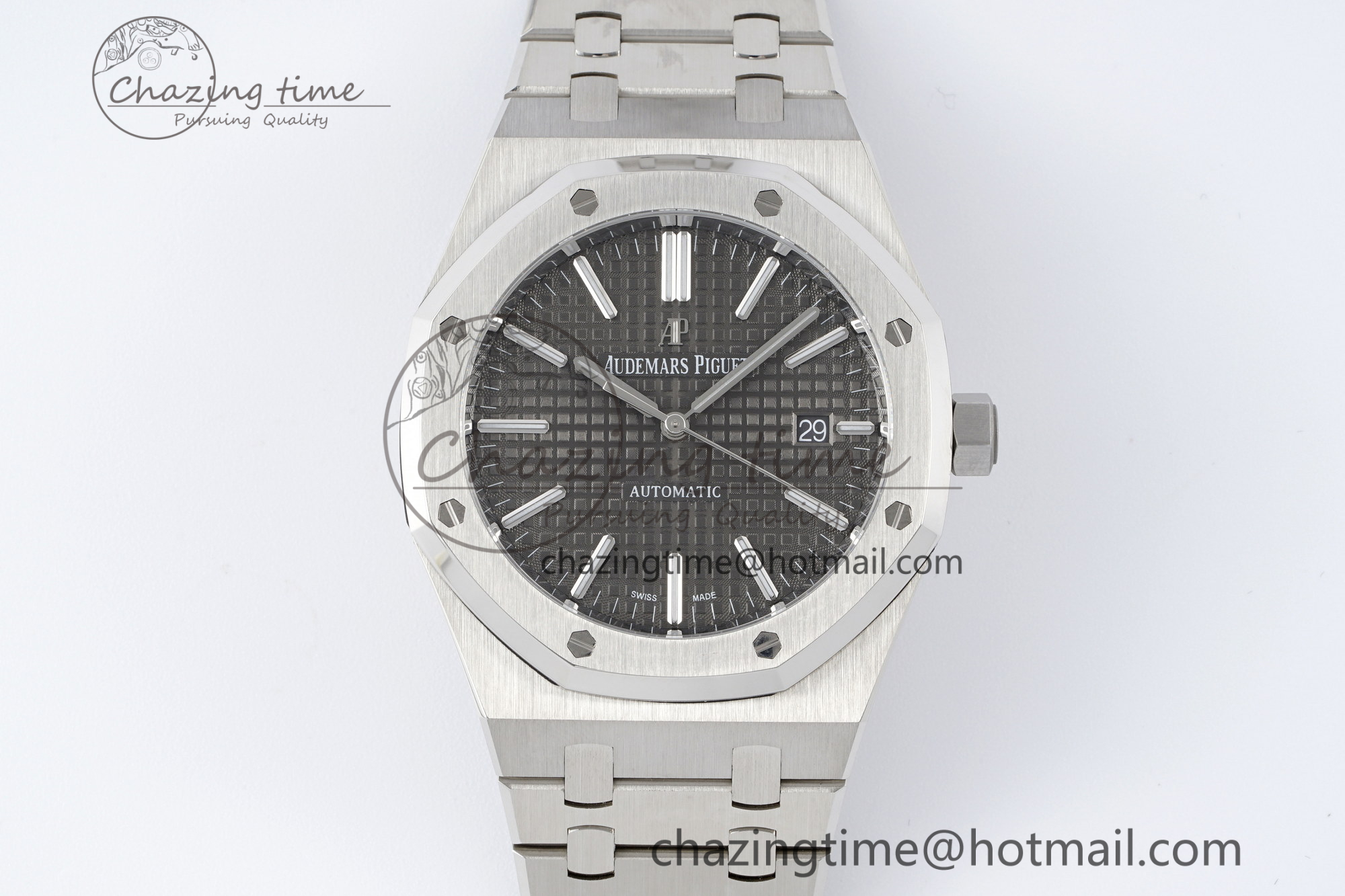 [APS공장] 로얄오크 15400 그레이 다이얼 41mm 15400 SS APSF 1:1 Best Edition Gray Textured Dial on SS Bracelet A3120 Super Clone V3