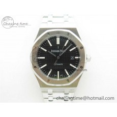 [ZF공장] 로얄오크 15400 블랙 다이얼 41mm 15400 SS ZF 1:1 Best Edition Black Textured Dial on SS Bracelet SA3120 Super Clone