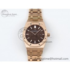 [ZF공장] 로얄오크 67651 브라운 다이얼 로즈골드 금통 33mm 67651 RG ZF 1:1 Best Edition Brown Textured Dial on RG Bracelet RONDA Quartz