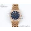 [ZF공장] 로얄오크 67651 블루 다이얼 로즈골드 금통 다이아 베젤 33mm 67651 Diamonds Bezel RG ZF 1:1 Best Edition Blue Textured Dial on RG Bracelet RONDA Quartz