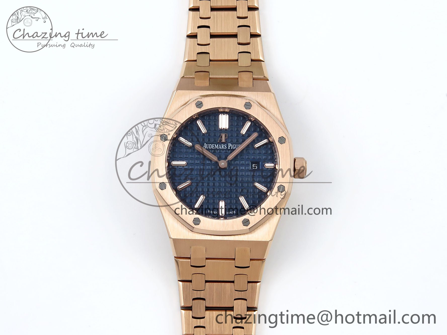 [ZF공장] 로얄오크 67651 블루 다이얼 로즈골드 금통 33mm 67651 RG ZF 1:1 Best Edition Blue Textured Dial on RG Bracelet RONDA Quartz