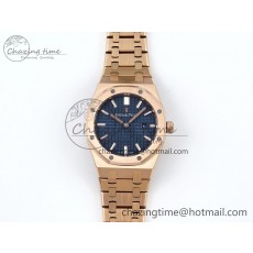 [ZF공장] 로얄오크 67651 블루 다이얼 로즈골드 금통 33mm 67651 RG ZF 1:1 Best Edition Blue Textured Dial on RG Bracelet RONDA Quartz