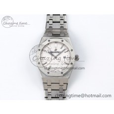 [ZF공장] 로얄오크 67651 화이트다이얼 33mm 67651 SS ZF 1:1 Best Edition White Textured Dial on SS Bracelet RONDA Quartz