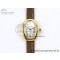 [AF공장]까르띠에 베누아 YG  Silver Dial on Brown Leather Strap Ronda Quartz