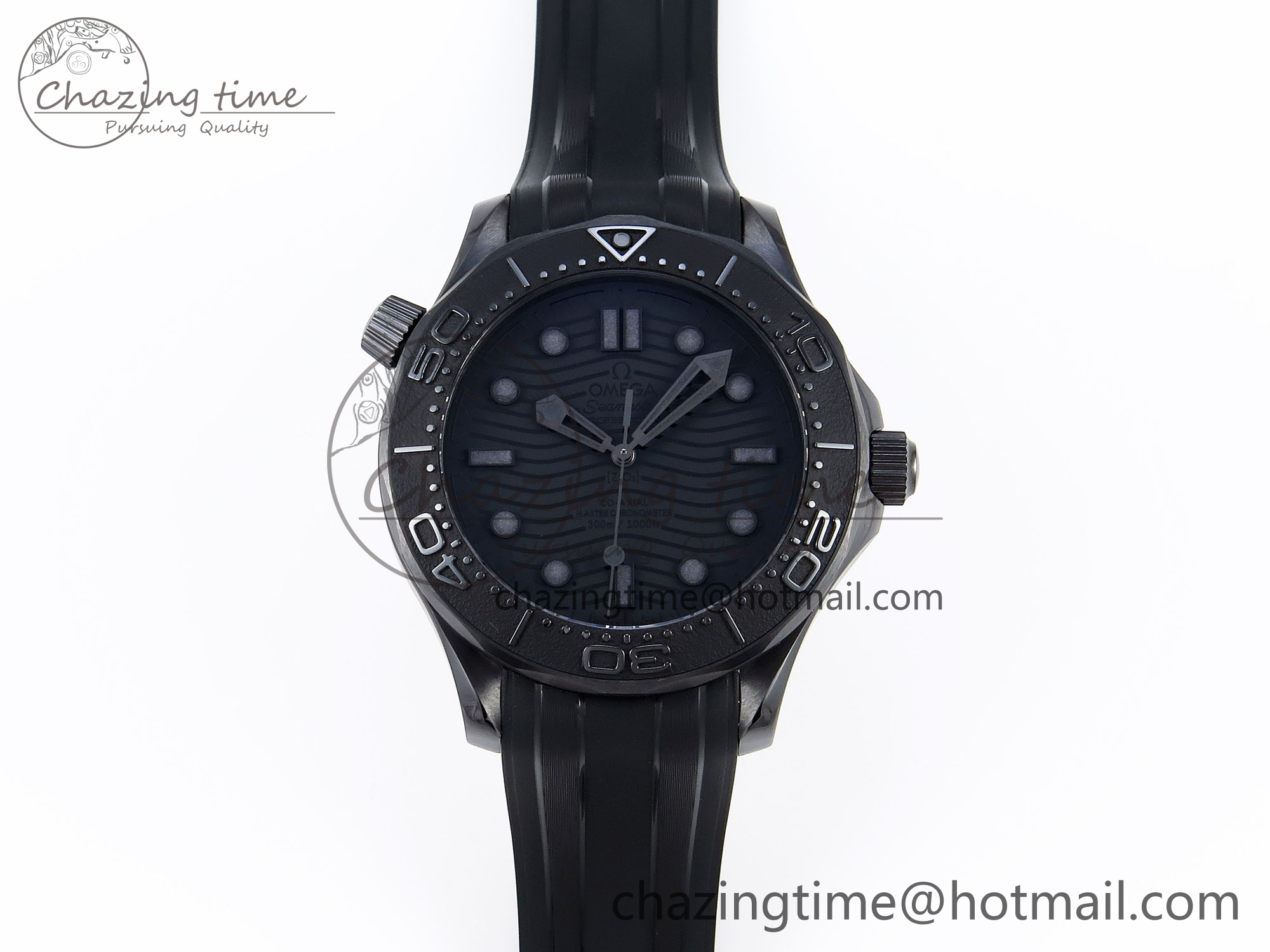 [VS공장]오메가 씨마스터 300 43.5MM BLACK CERAMIC  BLACK DIAL ON BLACK RUBBER STRAP A8806