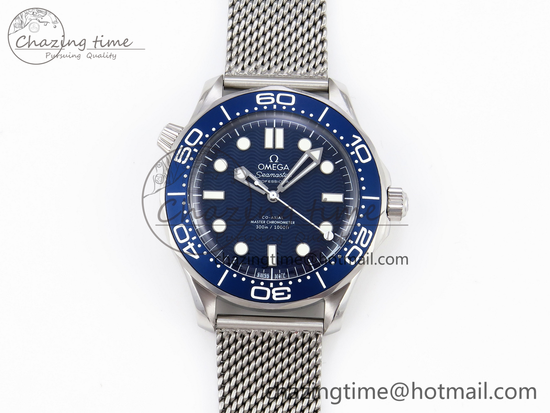 [VS공장]오메가 씨마스터 300 James Bond 007 60th Anniversary  Blue Dial on Mesh Bracelet A8806