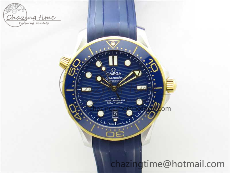 [VS공장]오메가 씨마스터 300 YG Bezel Blue Dial on Blue Rubber Strap A8800