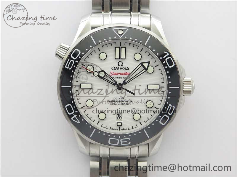 [VS공장]오메가 씨마스터 300 Black Bezel White Dial on SS Bracelet A8800