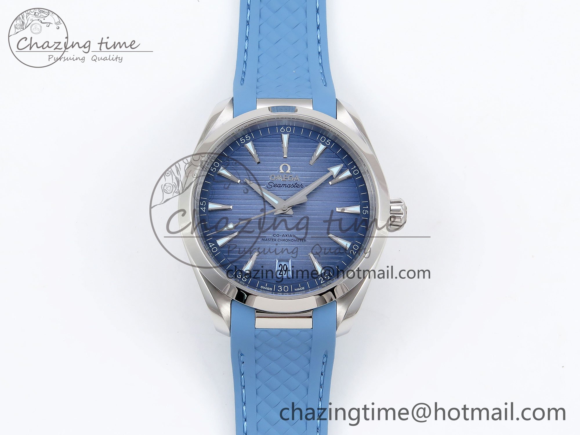 [VS공장]오메가 아쿠아테라 41mm  Summer Blue Dial on Blue Rubber Strap A8900 Super Clone