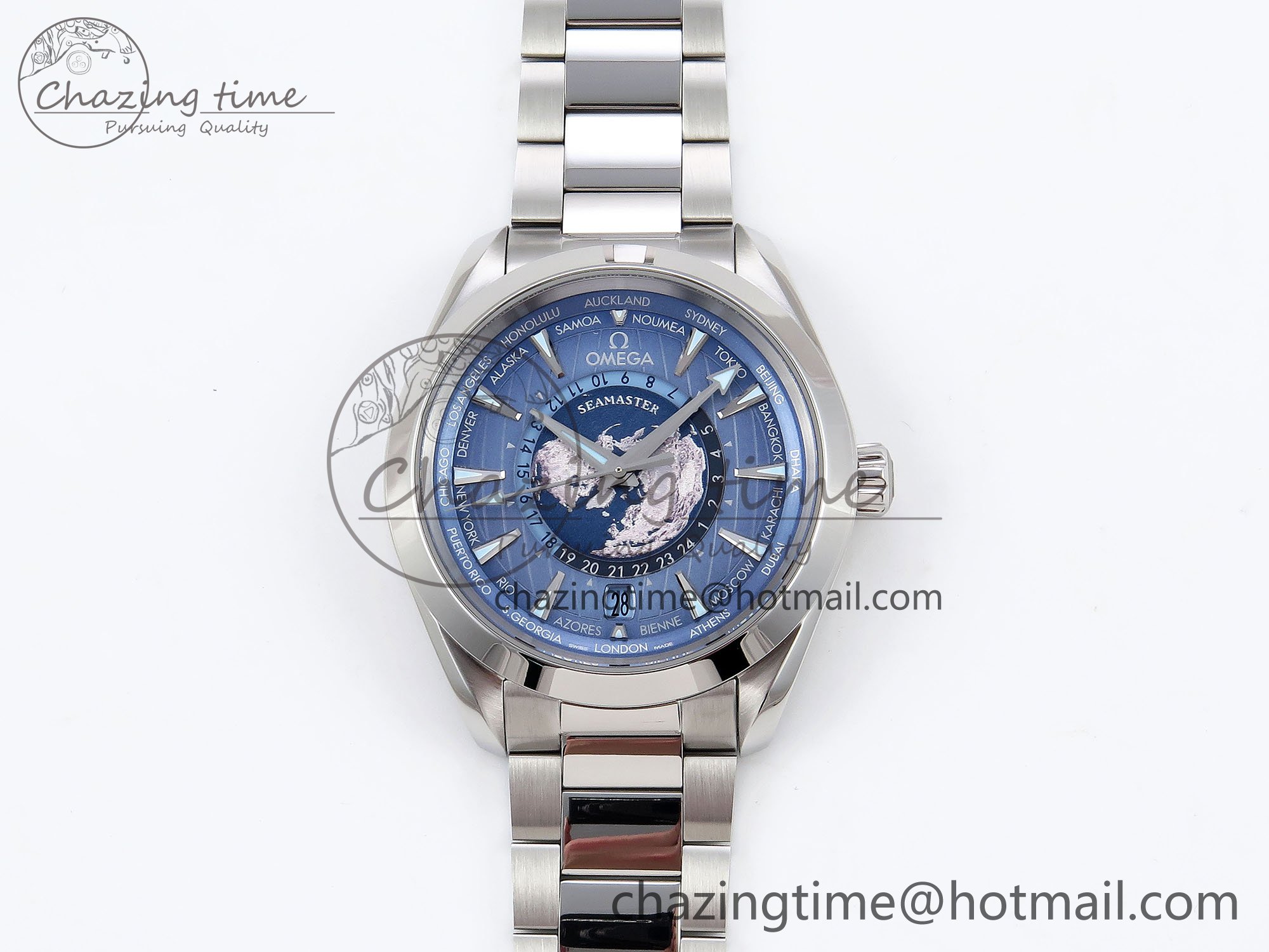 [VS공장]오메가 아쿠아테라 43mm Summer Blue Dial on SS Bracelet A8938 Super Clone