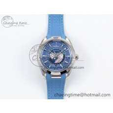 [VS공장]오메가 아쿠아테라 GMT Worldtimer 43mm ummer Blue Dial on Blue Rubber Strap A8938 Super Clone