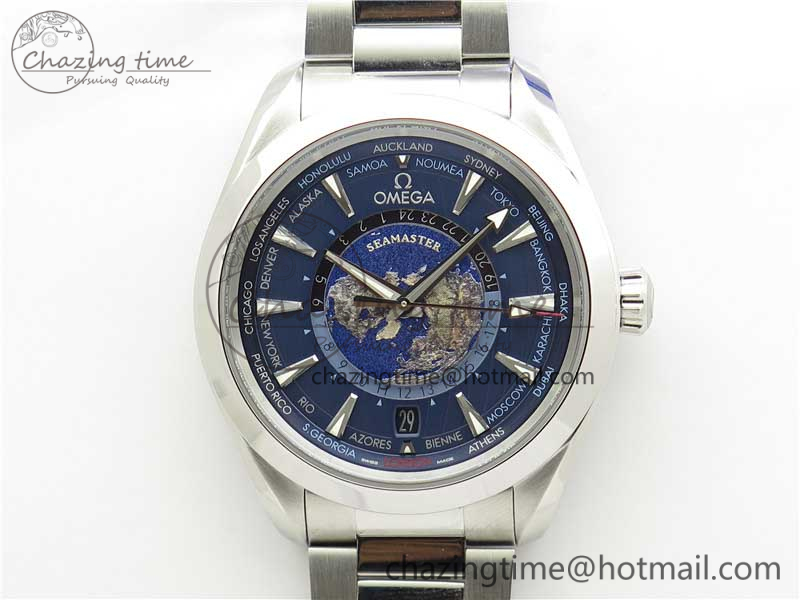 [VS공장]오메가 아쿠아테라 150M GMT 43mm  Blue Dial on SS Bracelet A8938