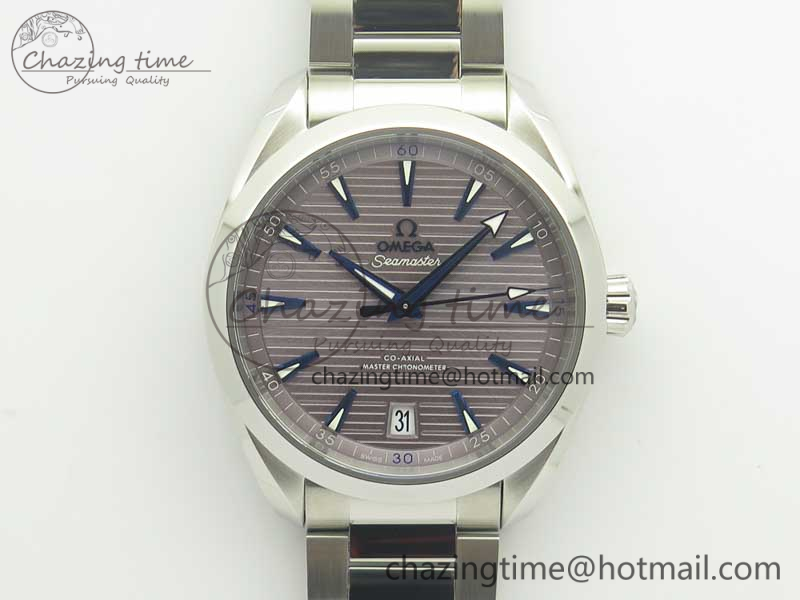 [VS공장]오메가 아쿠아테라 150M Master Chronometers  Gray Dial Blue Hand on SS Bracelet A8900 Super Clone