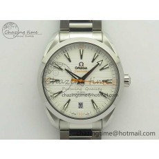 [VS공장]오메가 아쿠아테라 150M Master Chronometers White Dial Orange Hand on SS Bracelet A8900 Super Clone