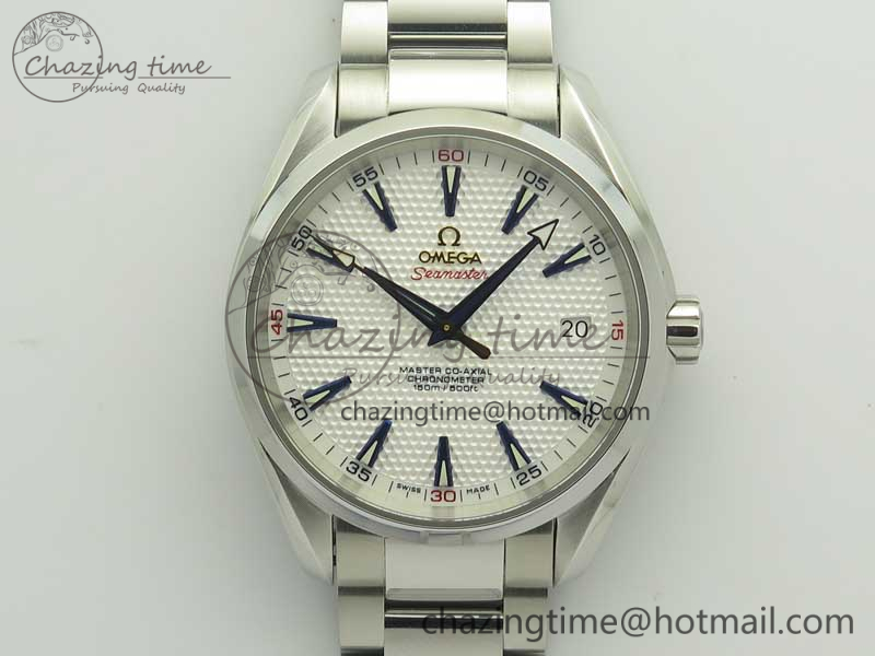 [VS공장]오메가 아쿠아테라 150M  Master Ryder Cup Edition White Textured Dial on SS Bracelet A8500 Super Clone