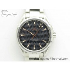 [VS공장]오메가 아쿠아테라 150M Black Wave Textured Dial RG Hand on SS Bracelet A8500 Super Clone