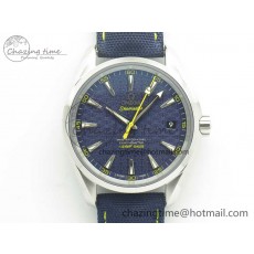 [VS공장]오메가 아쿠아테라 150M  “Spectre” Blue Textured Dial on Blue Nylon Strap A8507 Super Clone