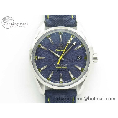 [VS공장]오메가 아쿠아테라 150M  “Spectre” Blue Textured Dial on Blue Nylon Strap A8507 Super Clone