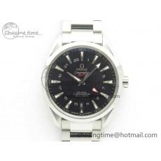 [VS공장]오메가 아쿠아테라 150M GMT Black Textured Dial on SS Bracelet A8605 Super Clone