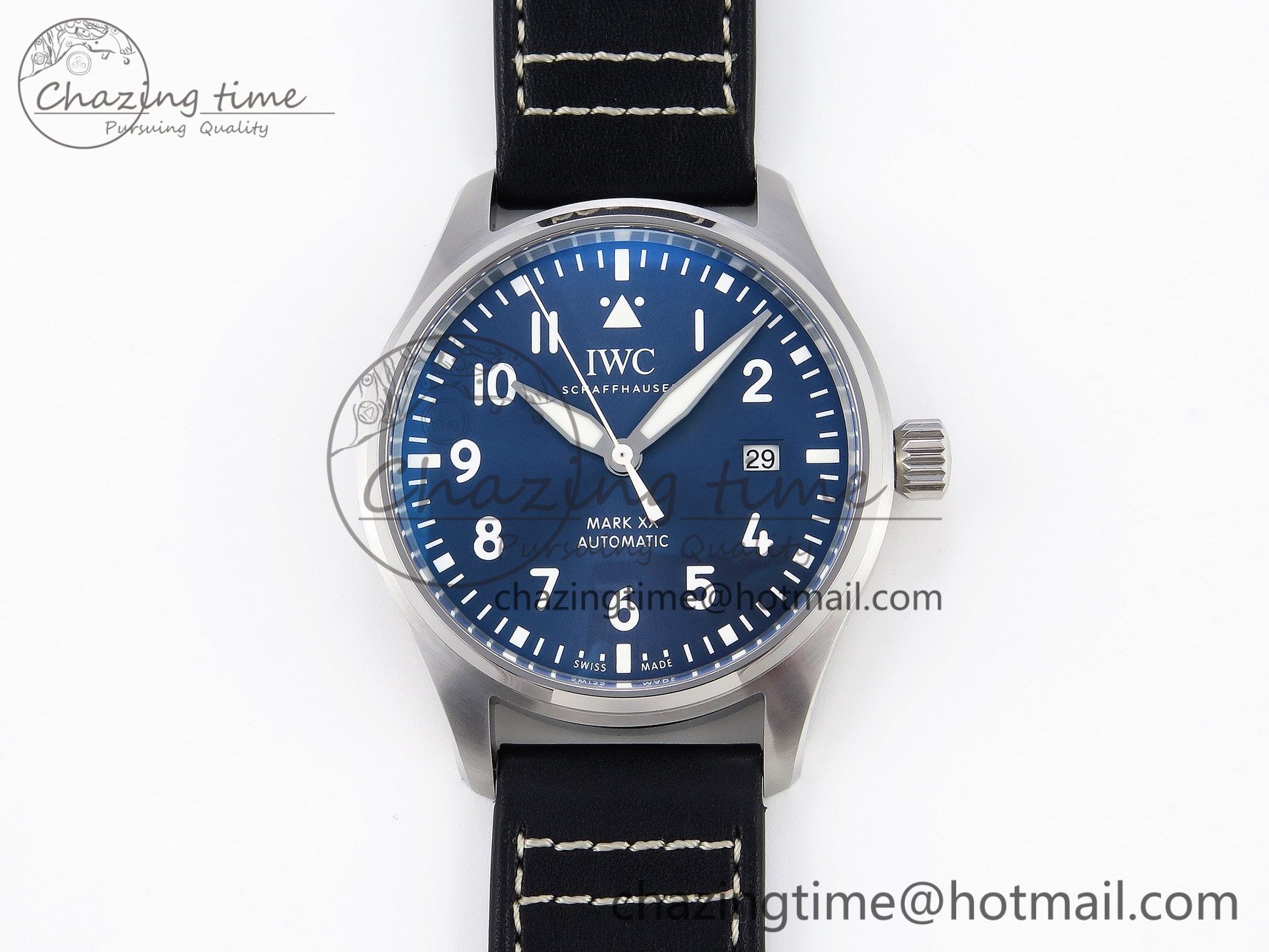 [ZF공장]IWC 파일럿 마크20 블루다이얼 다크블루가죽스트랩 Pilot Mark XX IW328203 Blue Dial on Dark Blue Leather Strap A32111