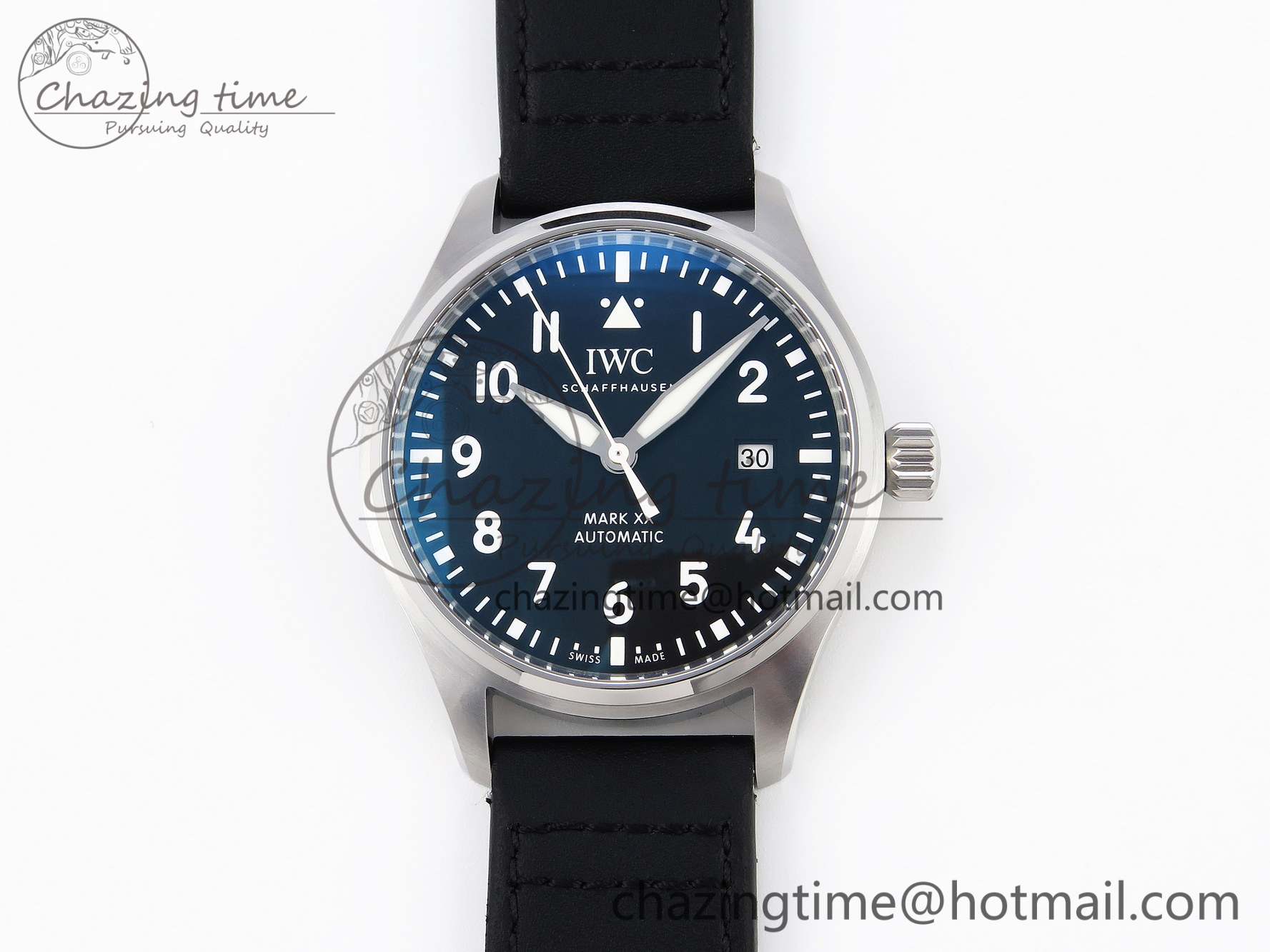 [ZF공장]IWC IWC 파일럿 마크20 블랙다이얼 블랙가죽스트랩 Pilot Mark XX IW328201 Black Dial on Black Leather Strap A32111