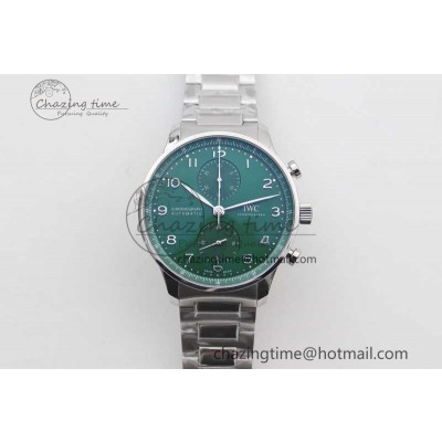 [ZF공장]IWC Portugieser Chronograph IW371615 Green Dial on SS Bracelet A7750