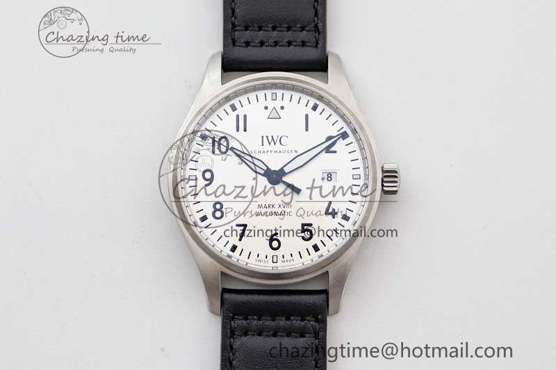 [M+공장]IWC마크18 화이트다이얼 블랙가죽스트랩 Mark XVIII IW327012 White Dial on Black Leather Strap A3511